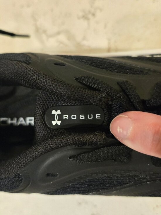 Brand New Under Armour Rogue 6 6006719-001 Men\'s Black/White Size 9.5 Shoes